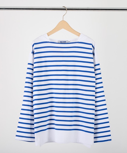 MONT KEMMEL(モンケメル)の「MONT KEMMEL バスクボーダーシャツ(Tシャツ/カットソー・レディース・ホワイト/ブラック/ネイビー/ピンク/ブルー・40/42/36)」の4枚目の写真