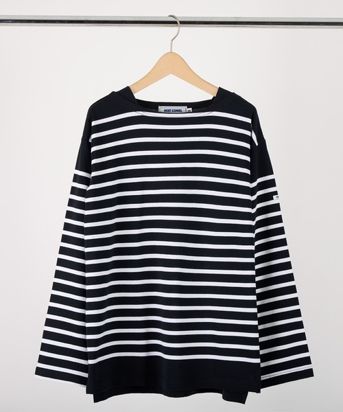 MONT KEMMEL(モンケメル)の「MONT KEMMEL バスクボーダーシャツ(Tシャツ/カットソー・レディース・ホワイト/ブラック/ネイビー/ピンク/ブルー・40/42/36)」の2枚目の写真