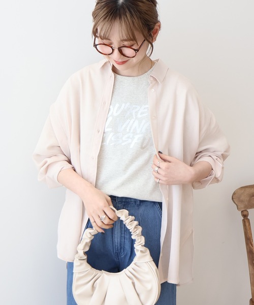 AMERICAN HOLIC(アメリカンホリック)の「シアーボイルレギュラーシャツ(シャツ/ブラウス・レディース・チャコールグレー/アイボリー/ピンクベージュ/その他6/チェック・L/M)」の14枚目の写真