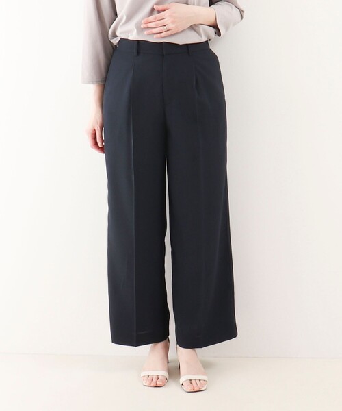 NOLLEY'S LIGHT(ノーリーズライト)の「《セットアップ対応》UVカットライトツイル セミワイドパンツ(その他パンツ・レディース・ブラック/ネイビー/ベージュ・36/38)」の1枚目の写真