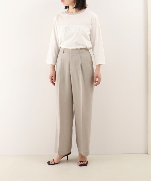 NOLLEY'S LIGHT(ノーリーズライト)の「《セットアップ対応》UVカットライトツイル セミワイドパンツ(その他パンツ・レディース・ブラック/ネイビー/ベージュ・36/38)」の14枚目の写真