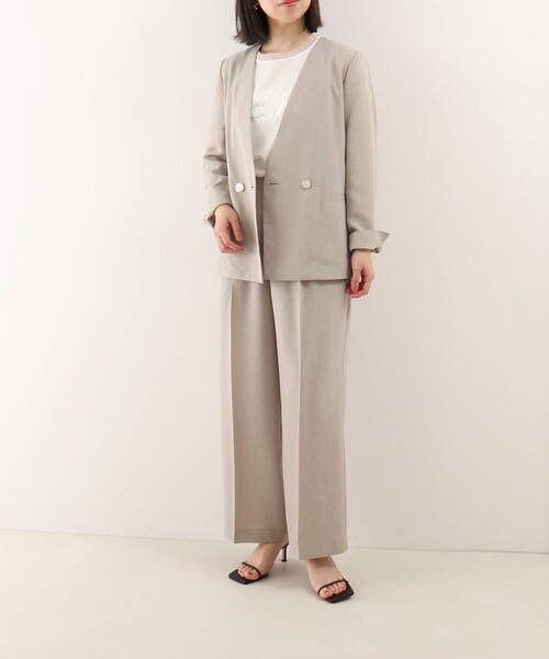 NOLLEY'S LIGHT(ノーリーズライト)の「《セットアップ対応》UVカットライトツイル セミワイドパンツ(その他パンツ・レディース・ブラック/ネイビー/ベージュ・36/38)」の17枚目の写真