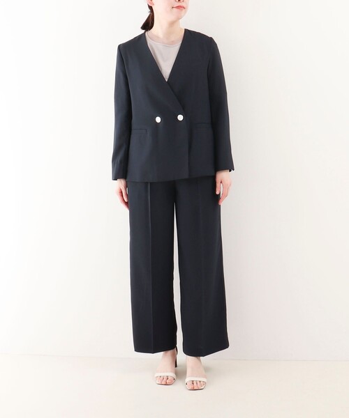 NOLLEY'S LIGHT(ノーリーズライト)の「《セットアップ対応》UVカットライトツイル セミワイドパンツ(その他パンツ・レディース・ブラック/ネイビー/ベージュ・36/38)」の21枚目の写真