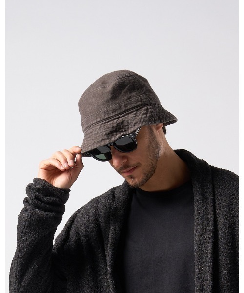 wjk（ダヴルジェイケイ）の「vintage bucket hat（キャップ・メンズ・チャコールグレー/ブラック/ダークカーキ・FREE）」の2枚目の写真