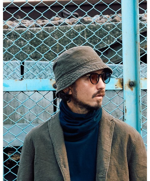 wjk（ダヴルジェイケイ）の「vintage bucket hat（キャップ・メンズ・チャコールグレー/ブラック/ダークカーキ・FREE）」の9枚目の写真