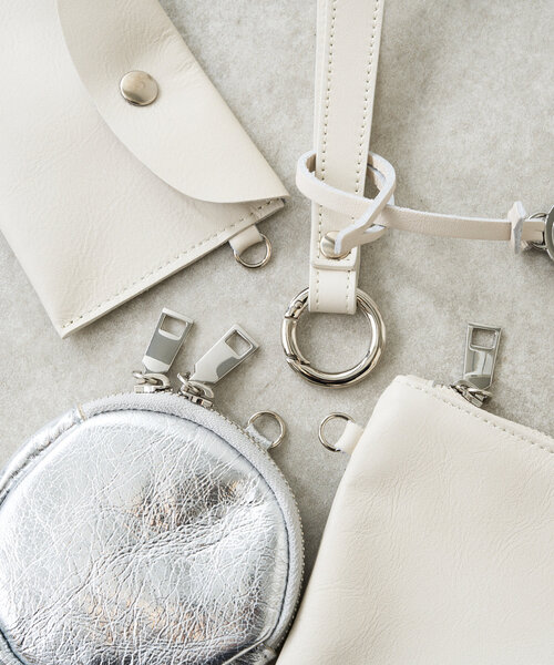 BEARDSLEY(ビアズリー)の「《MARCO MASI》3連マルチショルダーバッグ(ポーチ・レディース・ブラック/アイボリー・FREE)」の5枚目の写真