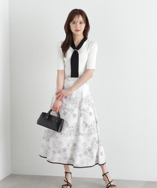 PROPORTION BODY DRESSING（プロポーションボディドレッシング）の「パール付きボウタイニット / 1215170512（ニット/セーター・レディース・ピンク/ネイビー/ホワイト・SMALL/MEDIUM）」の5枚目の写真