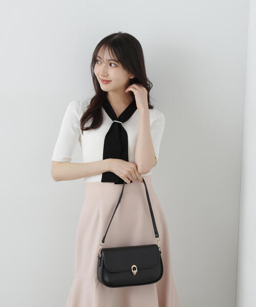 PROPORTION BODY DRESSING（プロポーションボディドレッシング）の「パール付きボウタイニット / 1215170512（ニット/セーター・レディース・ピンク/ネイビー/ホワイト・SMALL/MEDIUM）」の8枚目の写真