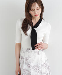 PROPORTION BODY DRESSING | パール付きボウタイニット / 1215170512(ニット/セーター)