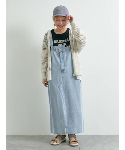 SM2(エスエムツー)の「アシメサロペットジャンスカ(ワンピース・レディース・カーキ/サックスブルー/オフホワイト/ネイビー・F)」の8枚目の写真