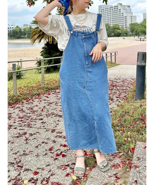 SM2(エスエムツー)の「アシメサロペットジャンスカ(ワンピース・レディース・カーキ/サックスブルー/オフホワイト/ネイビー・F)」の10枚目の写真