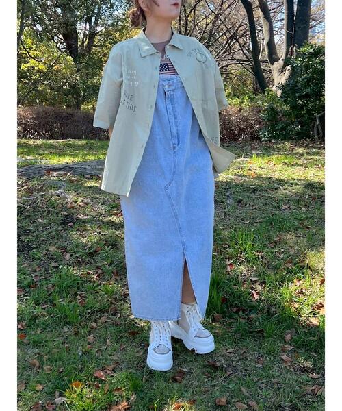 SM2(エスエムツー)の「アシメサロペットジャンスカ(ワンピース・レディース・カーキ/サックスブルー/オフホワイト/ネイビー・F)」の11枚目の写真