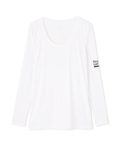 PEARLY GATES（パーリーゲイツ）の「【PEARLY GATES】【PG BODY】N/ベア天竺リップ長袖Uネックカットソー (LADIES)（Tシャツ/カットソー・レディース・ホワイト/ネイビー・SMALL/MEDIUM/LARGE）」の5枚目の写真
