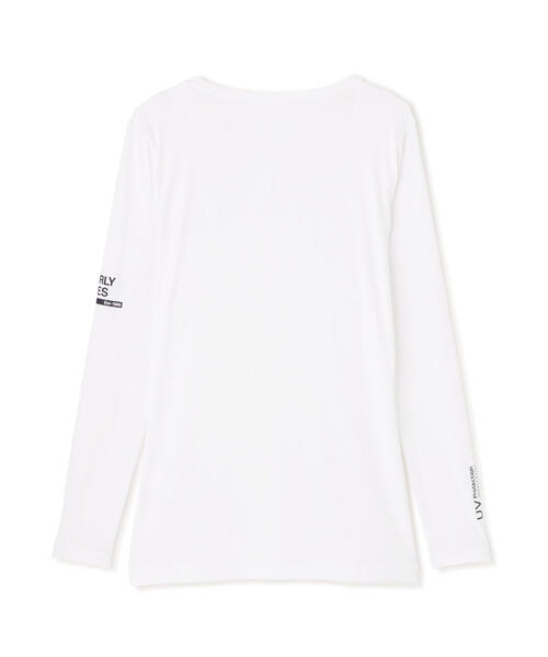 PEARLY GATES（パーリーゲイツ）の「【PEARLY GATES】【PG BODY】N/ベア天竺リップ長袖Uネックカットソー (LADIES)（Tシャツ/カットソー・レディース・ホワイト/ネイビー・SMALL/MEDIUM/LARGE）」の6枚目の写真