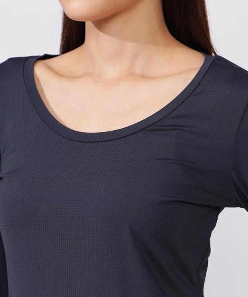tシャツ 「PEARLY GATES」「PG BODY」N/ベア天竺リップ長袖Uネックカットソー (LADIES) レディース PG BODY】N/ベア天竺リップ長袖Uネックカットソー (LADIES