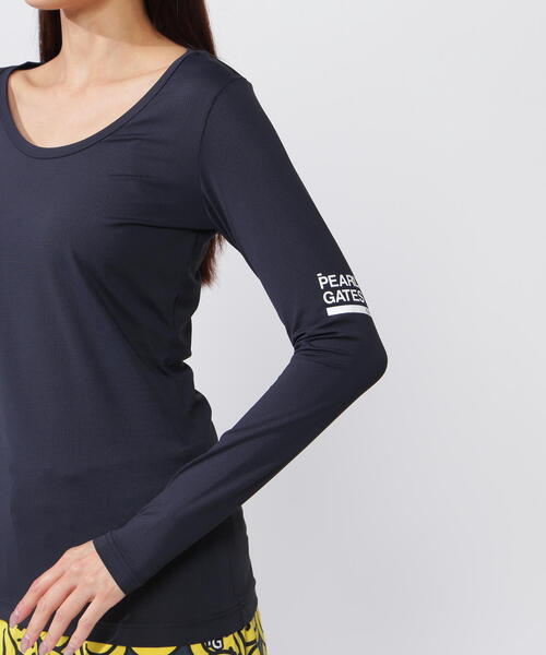 PEARLY GATES（パーリーゲイツ）の「【PEARLY GATES】【PG BODY】N/ベア天竺リップ長袖Uネックカットソー (LADIES)（Tシャツ/カットソー・レディース・ホワイト/ネイビー・SMALL/MEDIUM/LARGE）」の14枚目の写真