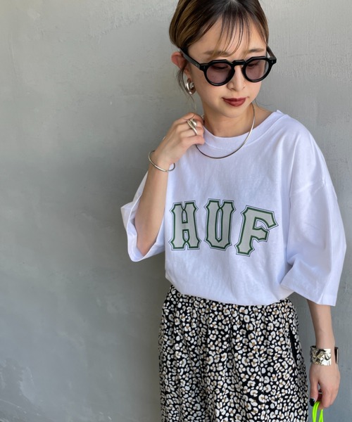 Tシャツ・カットソー HUF SS25 GIANT TEE (TS02401 BLACK) HUF/ハフ] GIANT ショートスリーブTシャツ（Tシャツ/カットソー