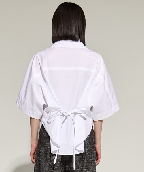 STUDIOUS(ステュディオス)の「【STUDIOUS/ステュディオス】2way Collar Cotton Shirt/コットンシャツ(シャツ/ブラウス・レディース・ブラック/サックスブルー/ホワイト・FREE)」の20枚目の写真