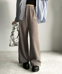 Java（ジャバ）の「《JaVaジャバコラボ》ぬくぬく暖か。裾ドロストロゴ刺繍ミックスフリースパンツ（スウェットパンツ）」