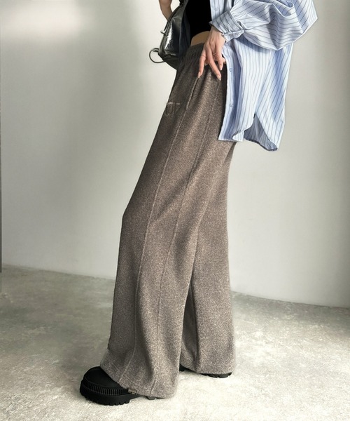 Java（ジャバ）の「《JaVaジャバコラボ》ぬくぬく暖か。裾ドロストロゴ刺繍ミックスフリースパンツ（スウェットパンツ・メンズ・グレー/ベージュ/ブラウン・MEDIUM/SMALL/X-LARGE/LARGE）」の12枚目の写真