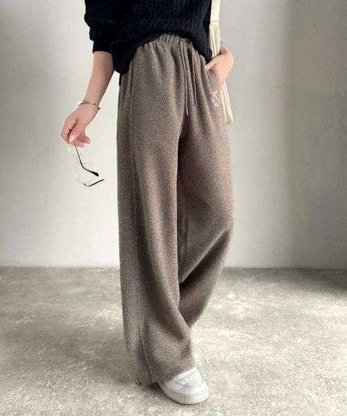 Java（ジャバ）の「《JaVaジャバコラボ》ぬくぬく暖か。裾ドロストロゴ刺繍ミックスフリースパンツ（スウェットパンツ・メンズ・グレー/ベージュ/ブラウン・MEDIUM/SMALL/X-LARGE/LARGE）」の14枚目の写真
