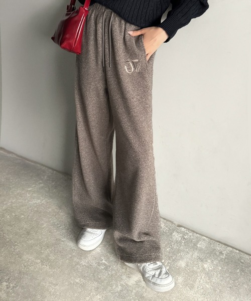 Java（ジャバ）の「《JaVaジャバコラボ》ぬくぬく暖か。裾ドロストロゴ刺繍ミックスフリースパンツ（スウェットパンツ・メンズ・グレー/ベージュ/ブラウン・MEDIUM/SMALL/X-LARGE/LARGE）」の15枚目の写真