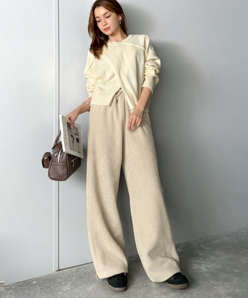 Java（ジャバ）の「《JaVaジャバコラボ》ぬくぬく暖か。裾ドロストロゴ刺繍ミックスフリースパンツ（スウェットパンツ・メンズ・グレー/ベージュ/ブラウン・MEDIUM/SMALL/X-LARGE/LARGE）」の22枚目の写真