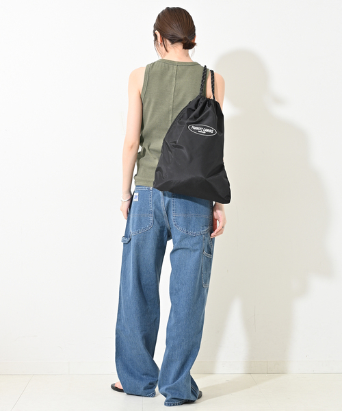 SLOBE IENA（スローブイエナ）の「コットンテレコアメスリ（タンクトップ・レディース・ホワイト/ブラウン/カーキ/スカイブルー・FREE）」の9枚目の写真