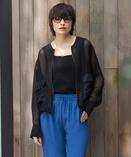 新品ICB 2025SS今季物Ta/Peメッシュブルゾン　メッシュジャケット Ta/Peメッシュ ブルゾン（その他アウター）｜ICB（アイシービー）の