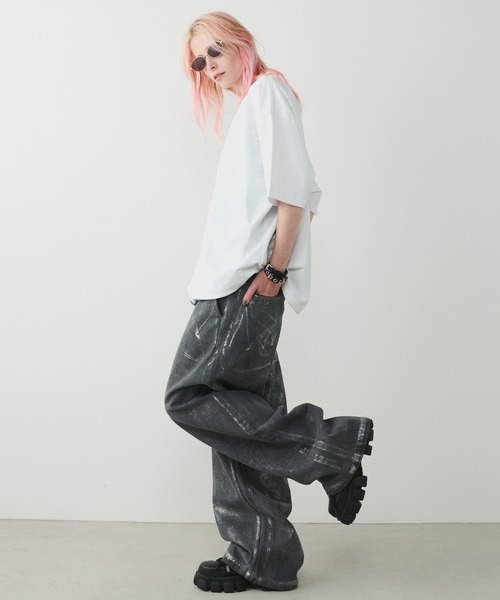 AIVER(アイバー)の「AIVER 30/2ウォッシュ天竺フットボールS/S TEE(Tシャツ/カットソー・メンズ・ホワイト/ナチュラル/ブラック・SMALL/MEDIUM/LARGE)」の4枚目の写真