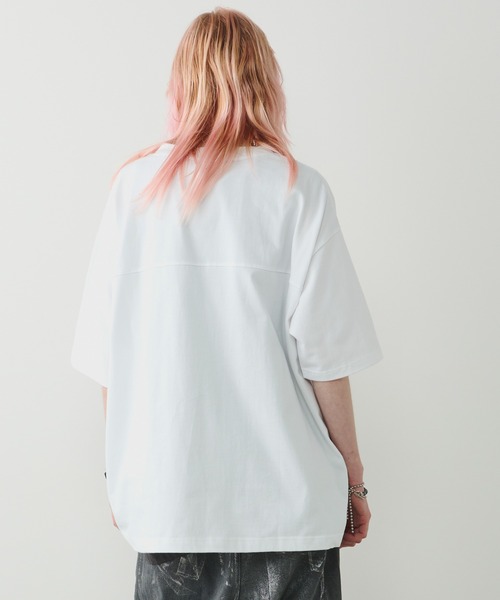 AIVER(アイバー)の「AIVER 30/2ウォッシュ天竺フットボールS/S TEE(Tシャツ/カットソー・メンズ・ホワイト/ナチュラル/ブラック・SMALL/MEDIUM/LARGE)」の8枚目の写真