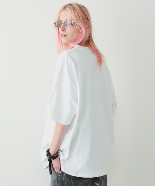AIVER(アイバー)の「AIVER 30/2ウォッシュ天竺フットボールS/S TEE(Tシャツ/カットソー・メンズ・ホワイト/ナチュラル/ブラック・SMALL/MEDIUM/LARGE)」の9枚目の写真