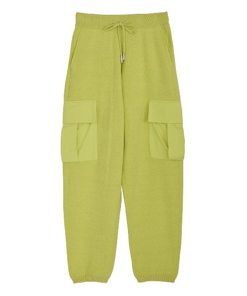 パンツ AMERI VINTAGE SHORT LEG KNIT PANTS セール】MEDI SWEAT LIKE KNIT PANTS（スウェットパンツ