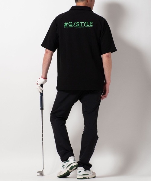 BAYBLO(ベイブロ)の「(SA) ドライ ジャガード 襟付き 半袖 Tシャツ(Tシャツ/カットソー・メンズ・ブラック/ホワイト/チャコールグレー/ネイビー・M/L/LL)」の9枚目の写真