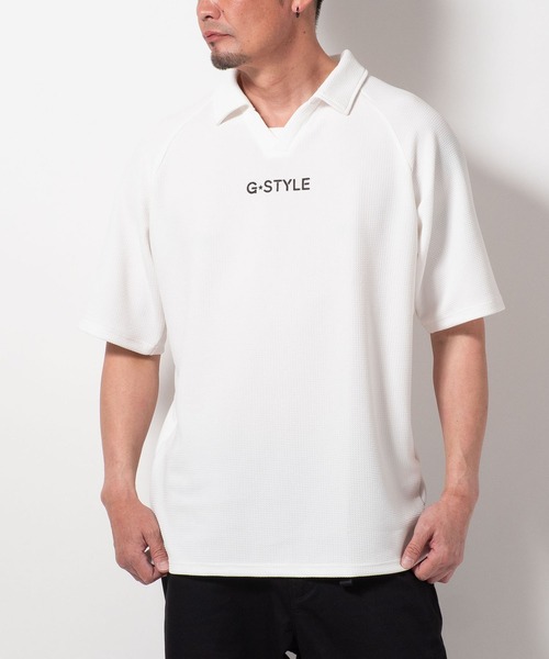 BAYBLO(ベイブロ)の「(SA) ドライ ジャガード 襟付き 半袖 Tシャツ(Tシャツ/カットソー・メンズ・ブラック/ホワイト/チャコールグレー/ネイビー・M/L/LL)」の10枚目の写真