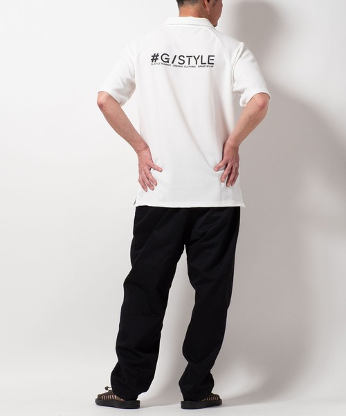 BAYBLO(ベイブロ)の「(SA) ドライ ジャガード 襟付き 半袖 Tシャツ(Tシャツ/カットソー・メンズ・ブラック/ホワイト/チャコールグレー/ネイビー・M/L/LL)」の14枚目の写真