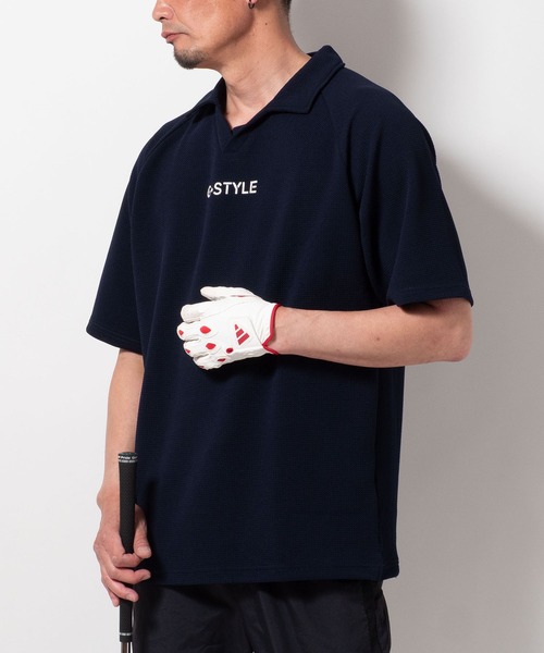 BAYBLO(ベイブロ)の「(SA) ドライ ジャガード 襟付き 半袖 Tシャツ(Tシャツ/カットソー・メンズ・ブラック/ホワイト/チャコールグレー/ネイビー・M/L/LL)」の16枚目の写真