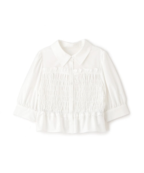 JILL by JILL STUART(ジルバイジルスチュアート)の「◇ビスチェ風シャーリングブラウス(シャツ/ブラウス・レディース・ホワイト/ピンク・FREE)」の14枚目の写真
