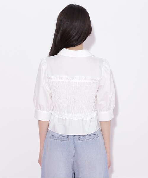 JILL by JILL STUART(ジルバイジルスチュアート)の「◇ビスチェ風シャーリングブラウス(シャツ/ブラウス・レディース・ホワイト/ピンク・FREE)」の15枚目の写真