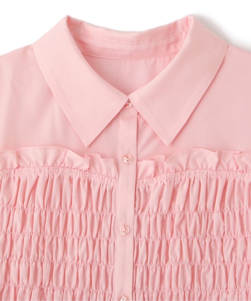 JILL by JILL STUART(ジルバイジルスチュアート)の「◇ビスチェ風シャーリングブラウス(シャツ/ブラウス・レディース・ホワイト/ピンク・FREE)」の10枚目の写真
