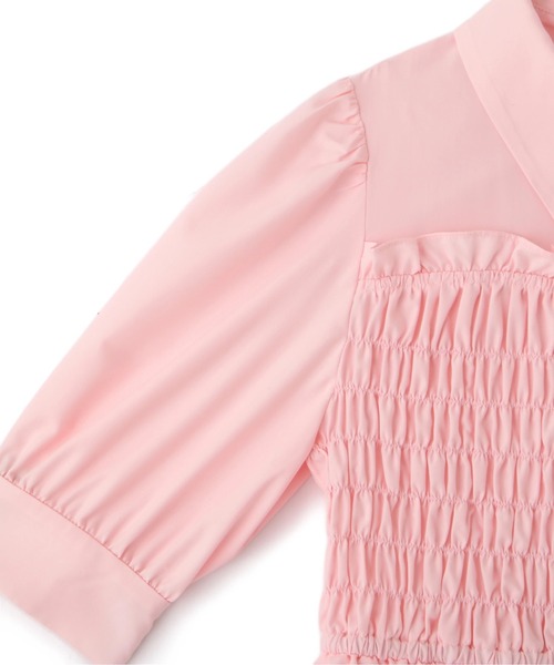 JILL by JILL STUART(ジルバイジルスチュアート)の「◇ビスチェ風シャーリングブラウス(シャツ/ブラウス・レディース・ホワイト/ピンク・FREE)」の9枚目の写真