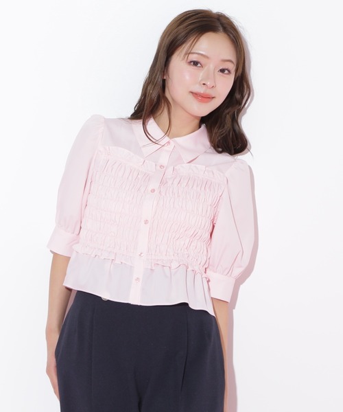 セール】◇ビスチェ風シャーリングブラウス（シャツ/ブラウス）｜JILL
