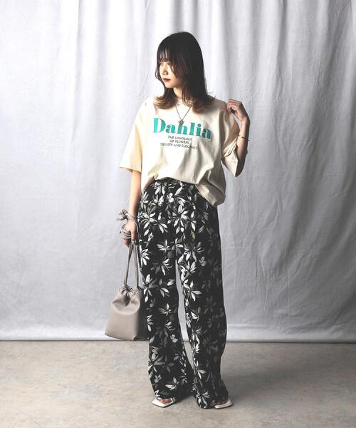 Right-on(ライトオン)の「HONEYSUCKLE ROSE(ハニーサックルローズ)【レディース】柄イージーパンツ(その他パンツ・レディース・ライトベージュ/ブラック/グリーン・M/L)」の15枚目の写真