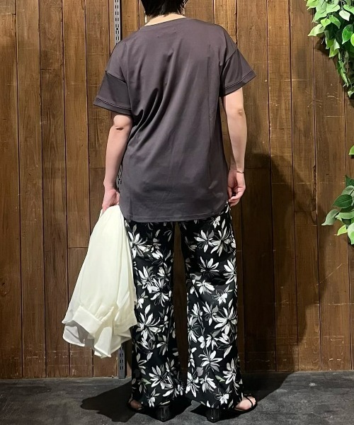 Right-on（ライトオン）の「【HONEYSUCKLE ROSE】柄イージーパンツ（その他パンツ・レディース・ライトベージュ/ブラック/グリーン・M/L）」の12枚目の写真