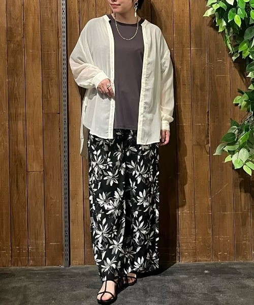 Right-on（ライトオン）の「【HONEYSUCKLE ROSE】柄イージーパンツ（その他パンツ・レディース・ライトベージュ/ブラック/グリーン・M/L）」の11枚目の写真