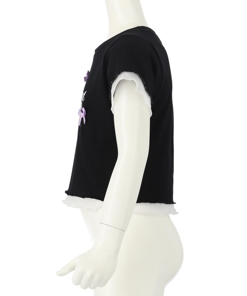 ANAP kids（アナップキッズ）の「裾メローリボンTシャツトップス（Tシャツ/カットソー・キッズ・ホワイト/ライトピンク/ブラック・130cm/120cm/110cm）」の15枚目の写真
