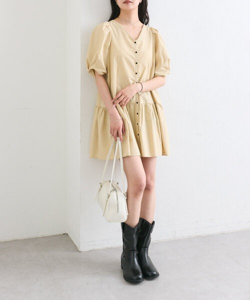 セール】ティアードミニワンピース（ワンピース）｜mystic