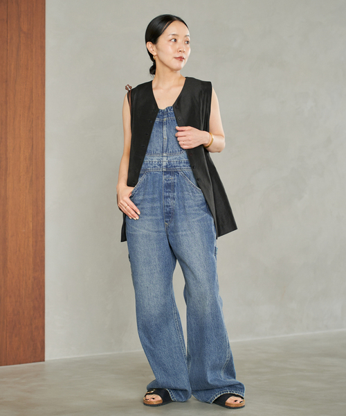 plage(プラージュ)の「VIS LINEN ベスト(その他アウター・レディース・ブラック・36/38)」の4枚目の写真