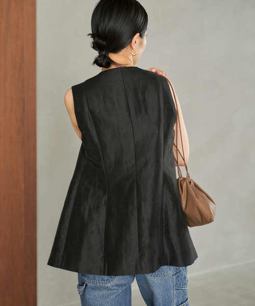 【数回着用】plage SOFT WOOL ベスト 36サイズ　黒 数回着用】plage SOFT WOOL ベスト 36サイズ 黒