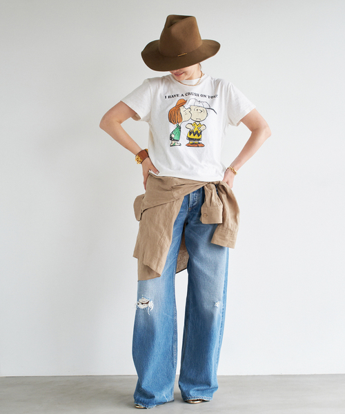 RE/DONE/リダン】CLASSIC TEE PEANUTS CRUSH（Tシャツ